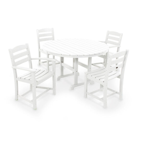 POLYWOOD® La Casa Café 5-Piece Dining Set in White, image 2