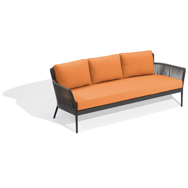 Nette Carbon and Tangerine Outdoor Sofa, image 1