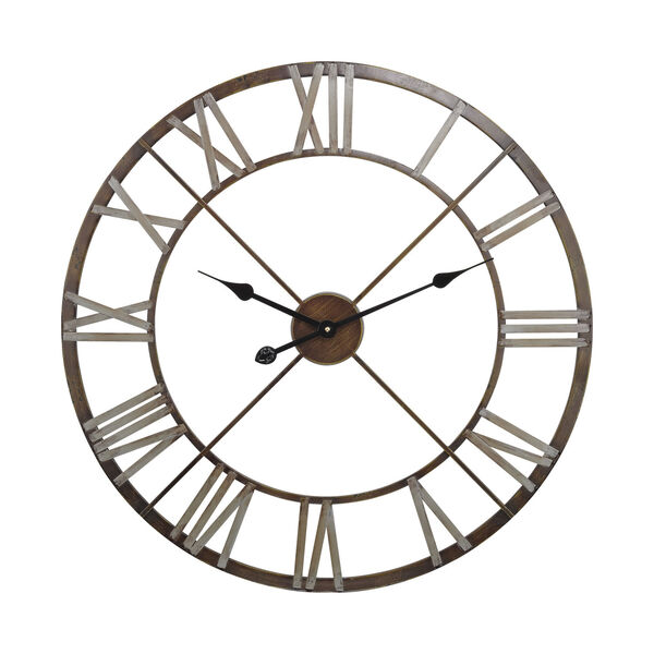 Clock Bronze with Grey Wall Clock, image 2