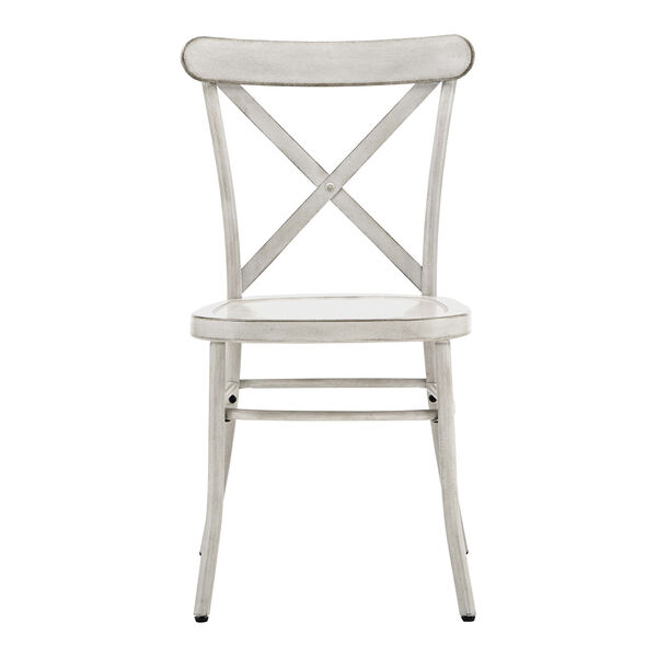 Roman White Metal Dining Chair, image 2