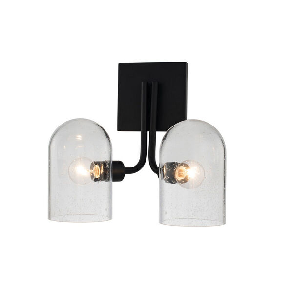 Cupola Matte Black Two-Light Wall Sconce, image 1