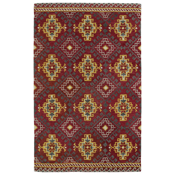 Global Inspirations Red Hand-Tufted 9Ft. x 12Ft. Rectangle Rug, image 1