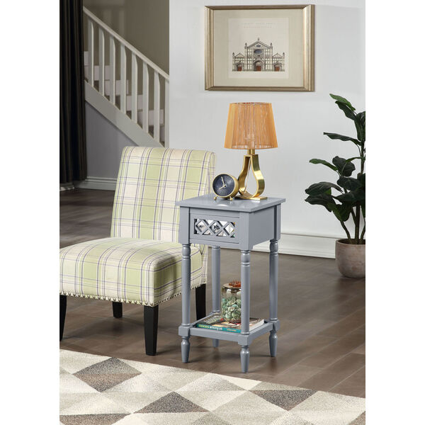 French Country Gray Khloe Accent Table, image 2