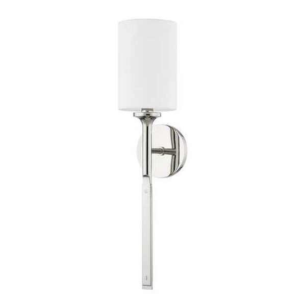 Brewster Polished Nickel One-Light Wall Sconce, image 1