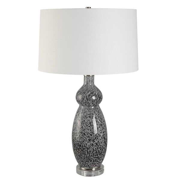 Velino Gray One-Light Curvy Glass Table Lamp, image 4
