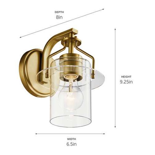 Everett Brushed Brass One-Light Wall Sconce, image 3