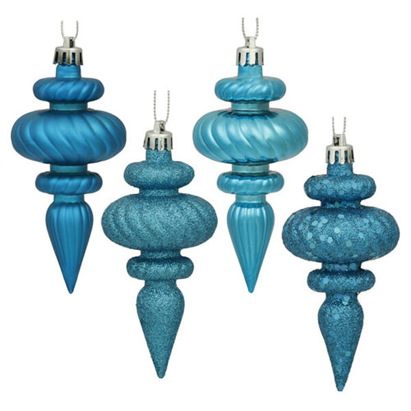 Turquoise 4 Finish Finial Ornament 100mm, image 1
