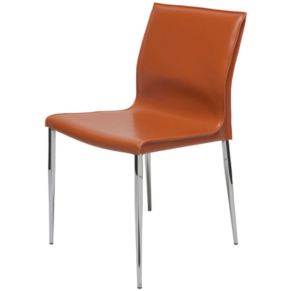 Colter Ochre and Silver Armless Dining Chair, image 1