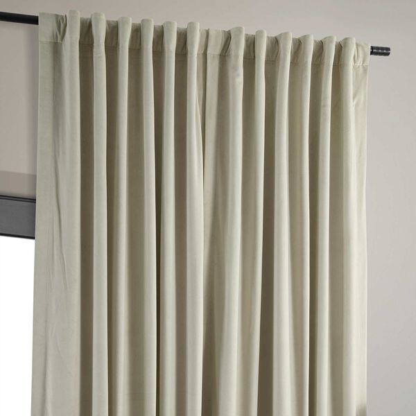 Cool Beige Double Wide Blackout Velvet Single Curtain Panel 100 x 84, image 5