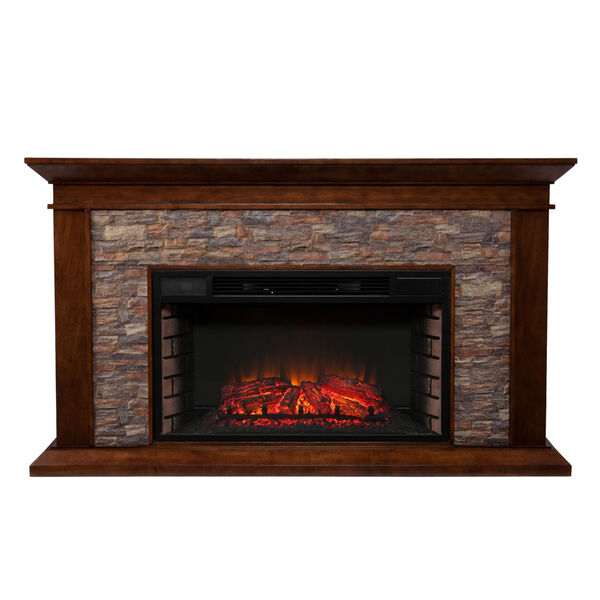 Canyon Whickey Maple Simulated Stone Electric Fireplace, image 4