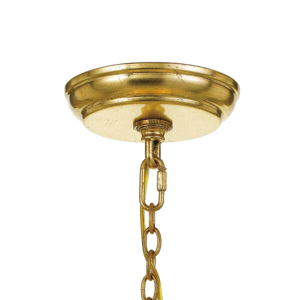 Duval Antique Gold Three-Light Chandelier, image 4