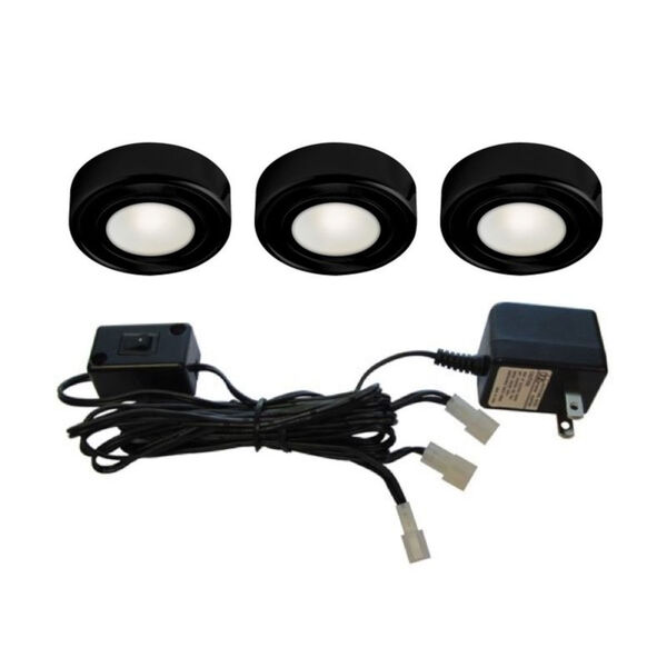 Black Two-In-One LED Puck, image 1