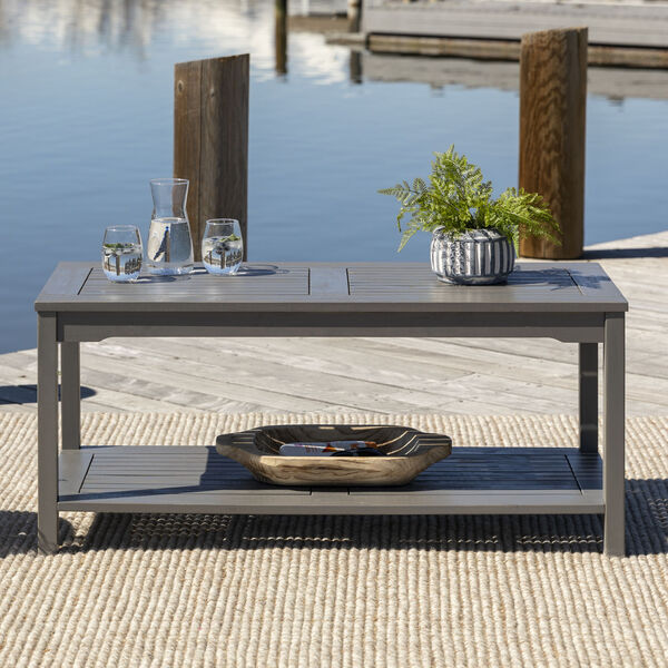 Gray Wash 20-Inch Outdoor Coffee Table, image 4