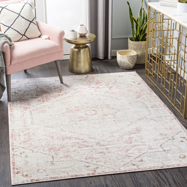 St tropez Rose, Beige and Light Gray Rectangular: 6 Ft. 6 In. x 9 Ft. 2 In. Area Rug, image 2