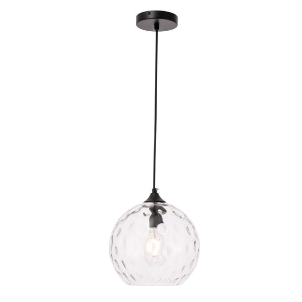 Cashel Black 10-Inch One-Light Pendant with Clear Glass, image 1