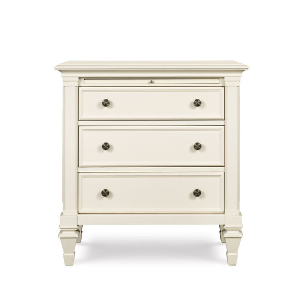 Ashby Patina White Four Drawer Nightstand, image 1