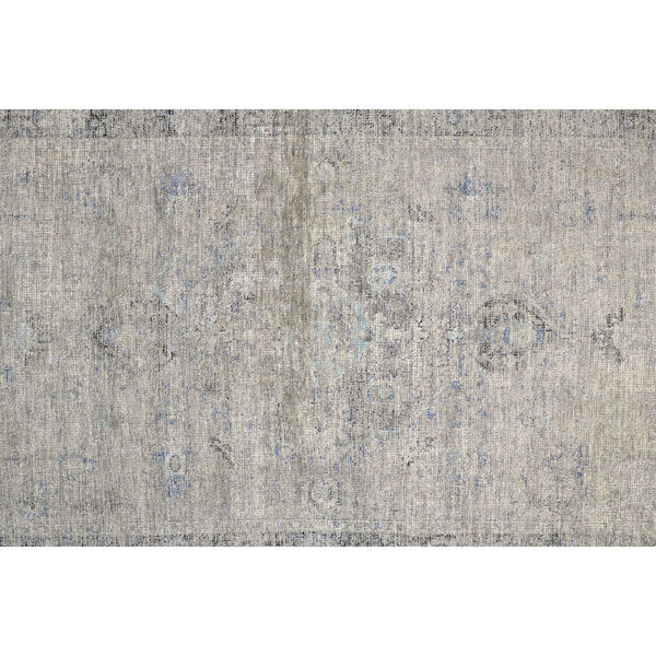 Caldwell Vintage Space Dyed Wool Gray Blue Rectangular: 3 Ft. 6 In. x 5 Ft. 6 In. Area Rug, image 5