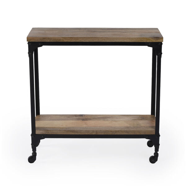 Gandolph Tan and Black Industrial Chic Console Table, image 3