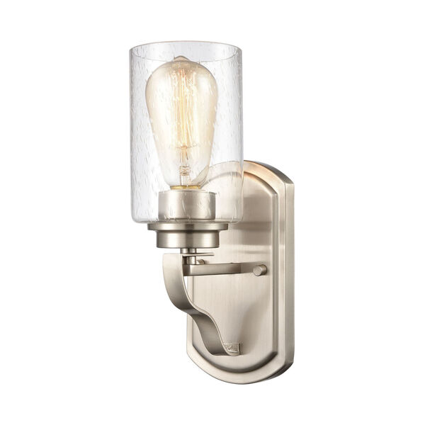 Market Square Silver Brushed Nickel One-Light Wall Sconce, image 1
