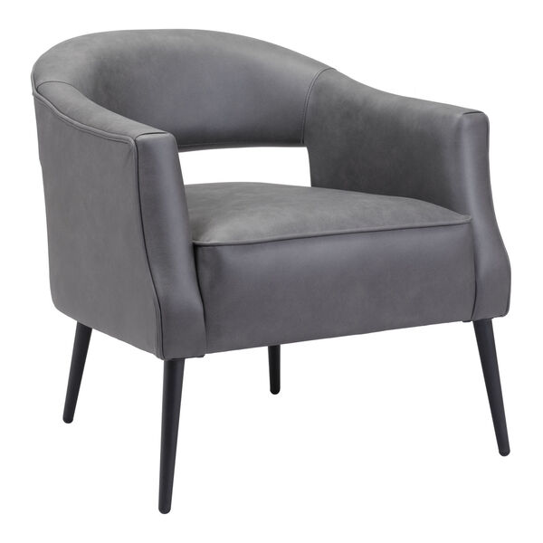 Berkeley Vintage Gray and Gold Accent Chair, image 1