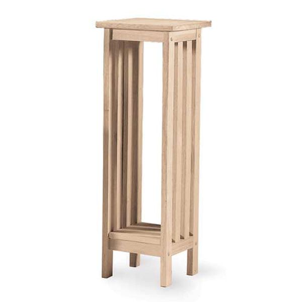 Mission Unfinished 36-Inch Wood Plant Stand, image 1