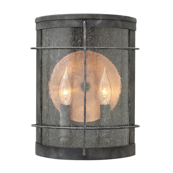 Newport Aged Zinc Two-Light Outdoor Wall Sconce, image 1