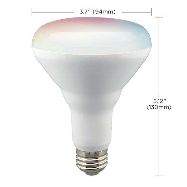 Starfish White 9.5 Watt BR30 LED RGB Tunable Bulb with 760 Lumens, Pack of 2, image 3