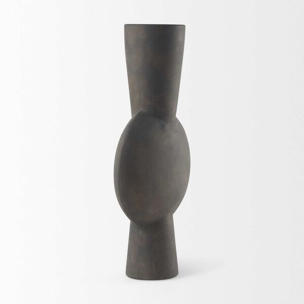 Kaz Earthy Brown Ceramic Vase, image 4