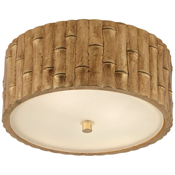 Frank Small Flush Mount in Gild with Frosted Glass by Alexa Hampton, image 1