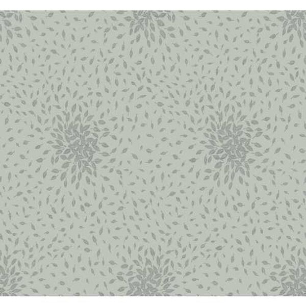 Petite Leaves Eucalyptus and Silver Wallpaper, image 2