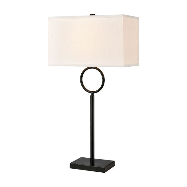 Staffa Matte Black One-Light Table Lamp, image 1