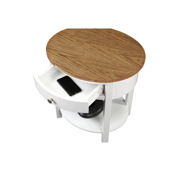 Classic Accents Driftwood White Cypress End Table, image 4