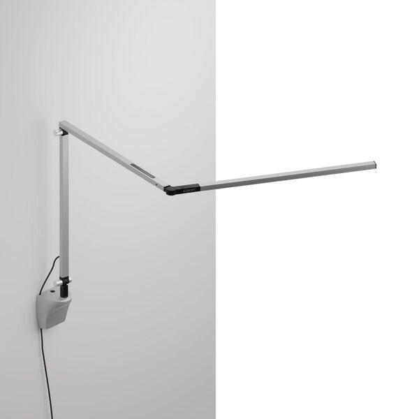 Z-Bar Silver Warm Light LED Slim Desk Lamp with Wall Mount, image 1
