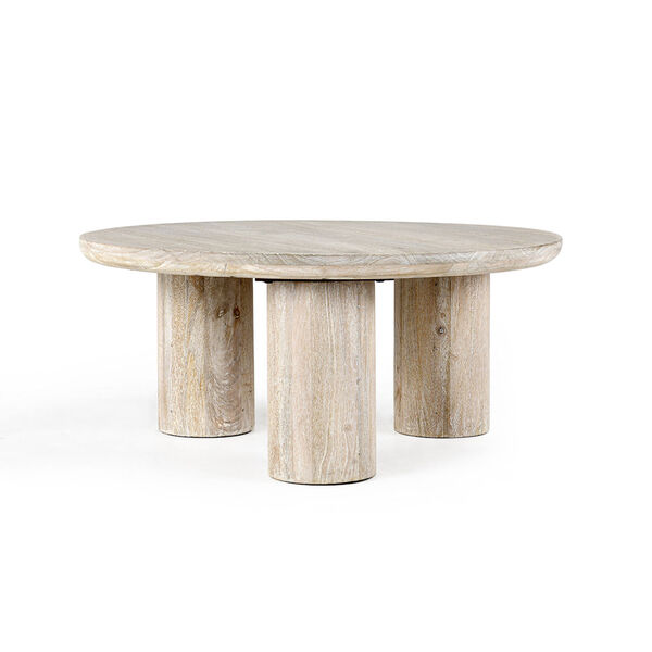 Beau Sand Brown Round Coffee Table, image 3