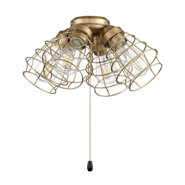Satin Brass 16-Inch LED Fan Light Kit, image 2