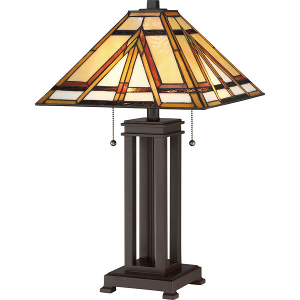 Tiffany Russet Two-Light Table Lamp, image 1