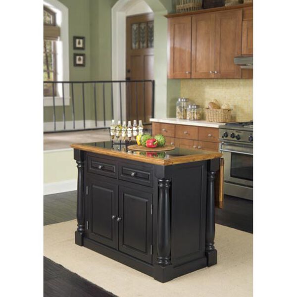 Monarch Roll-out Leg Kitchen Cart with Granite Top, image 1