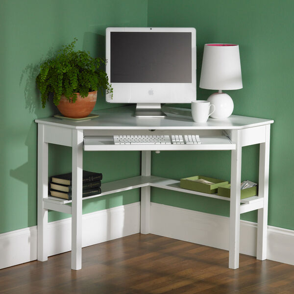White Corner Computer Desk, image 1