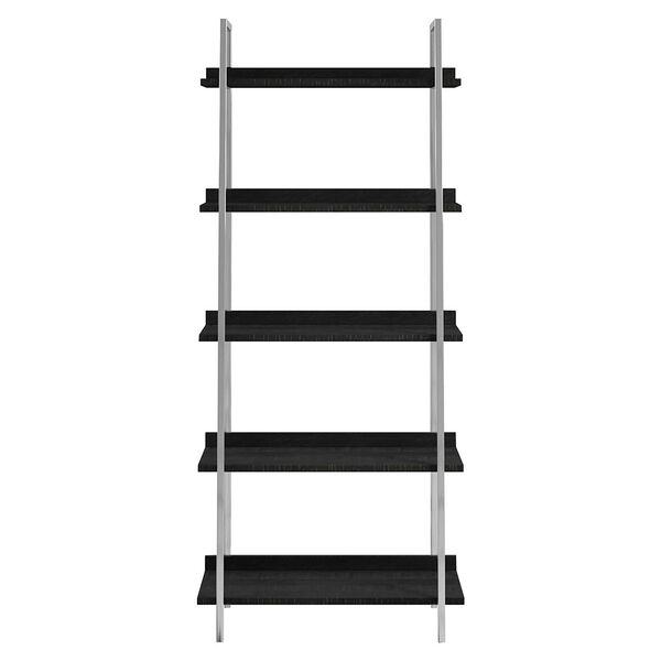 Coleman Cinder and Polished Stainless Steel Etagere, image 1
