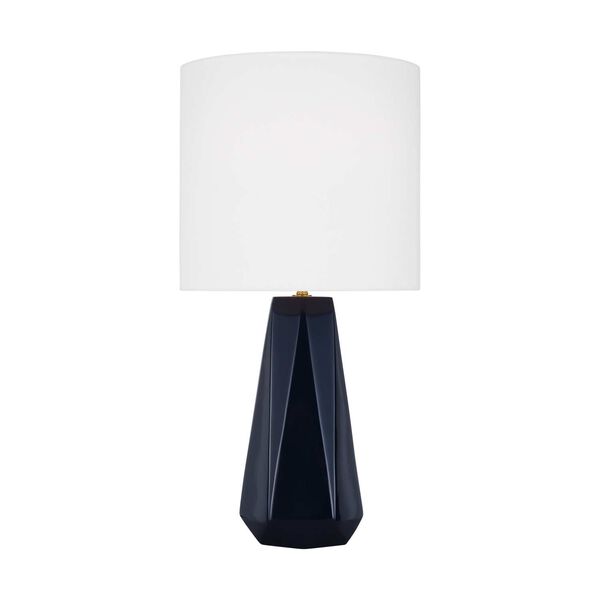 Moresby Gloss Navy One-Light Medium Table Lamp by Drew and Jonathan, image 1