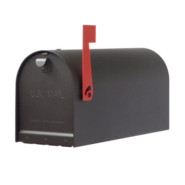Curbside Black Titan Aluminum Mailbox with Baldwin Front Single Mounting Bracket, image 2