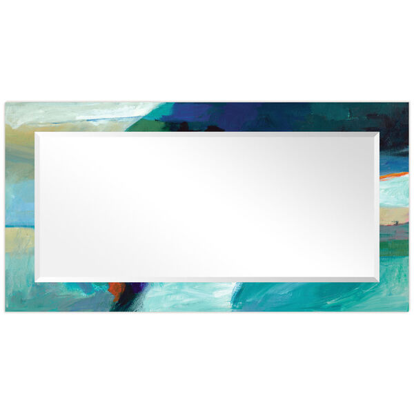 Sky Blue 54 x 28-Inch Rectangular Beveled Wall Mirror, image 3