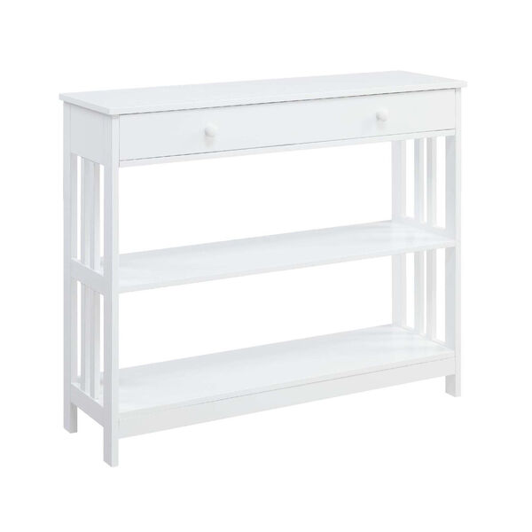 Mission White 12-Inch Console Table, image 3