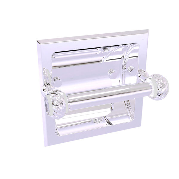 Pacific Grove Polished Chrome Six-Inch Recessed Toilet Paper Holder with Twisted Accents, image 1