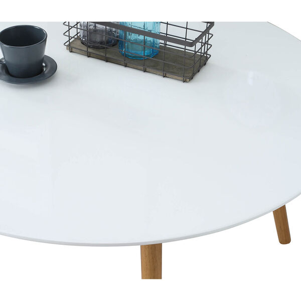 Oslo Glossy White Round Coffee Table, image 6
