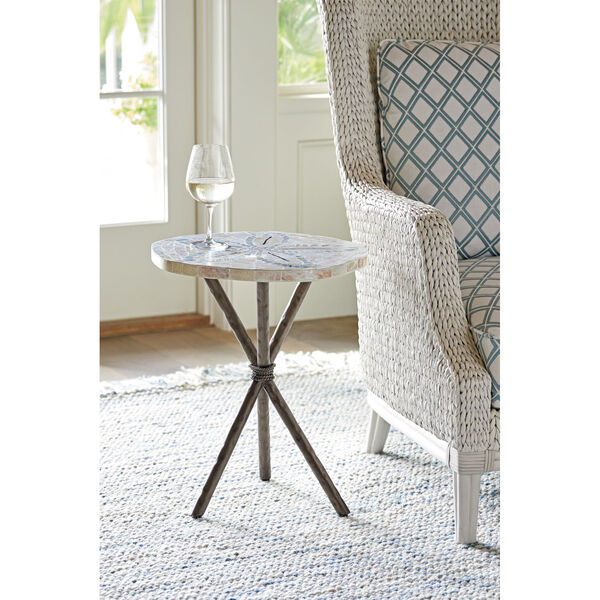Ocean Breeze White Sand Dollar End Table, image 2