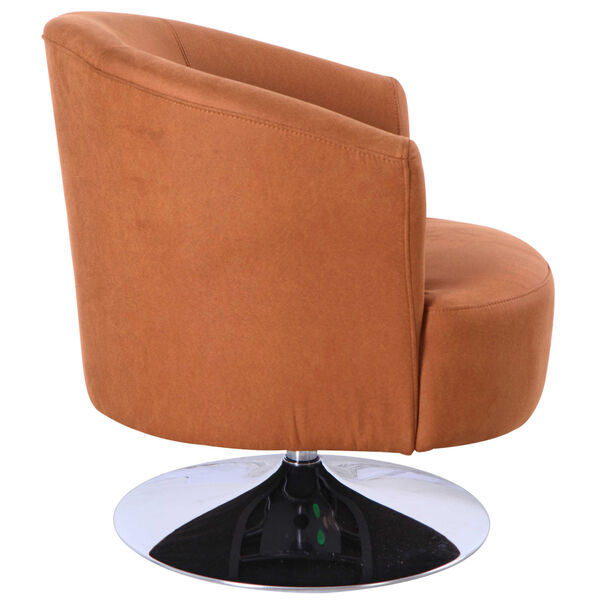 Nicollet Chrome Bark Brown Fabric Armed Leisure Chair, image 3