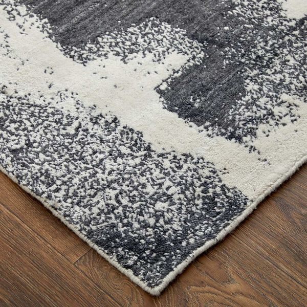 Coda Industrial Abstract Black White Area Rug, image 5