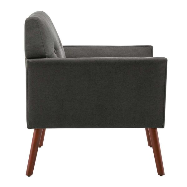 Take A Seat Dark Gray Fabric Espresso Andy Accent Chair, image 6