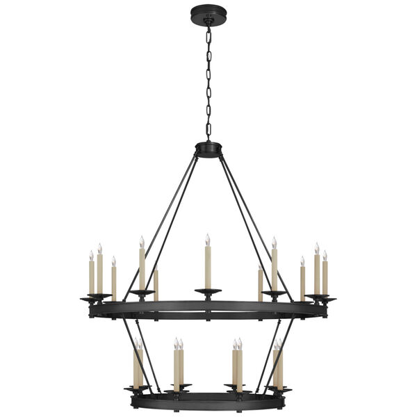 Launceton Large Two Tiered Chandelier in Bronze by Chapman  and  Myers, image 1